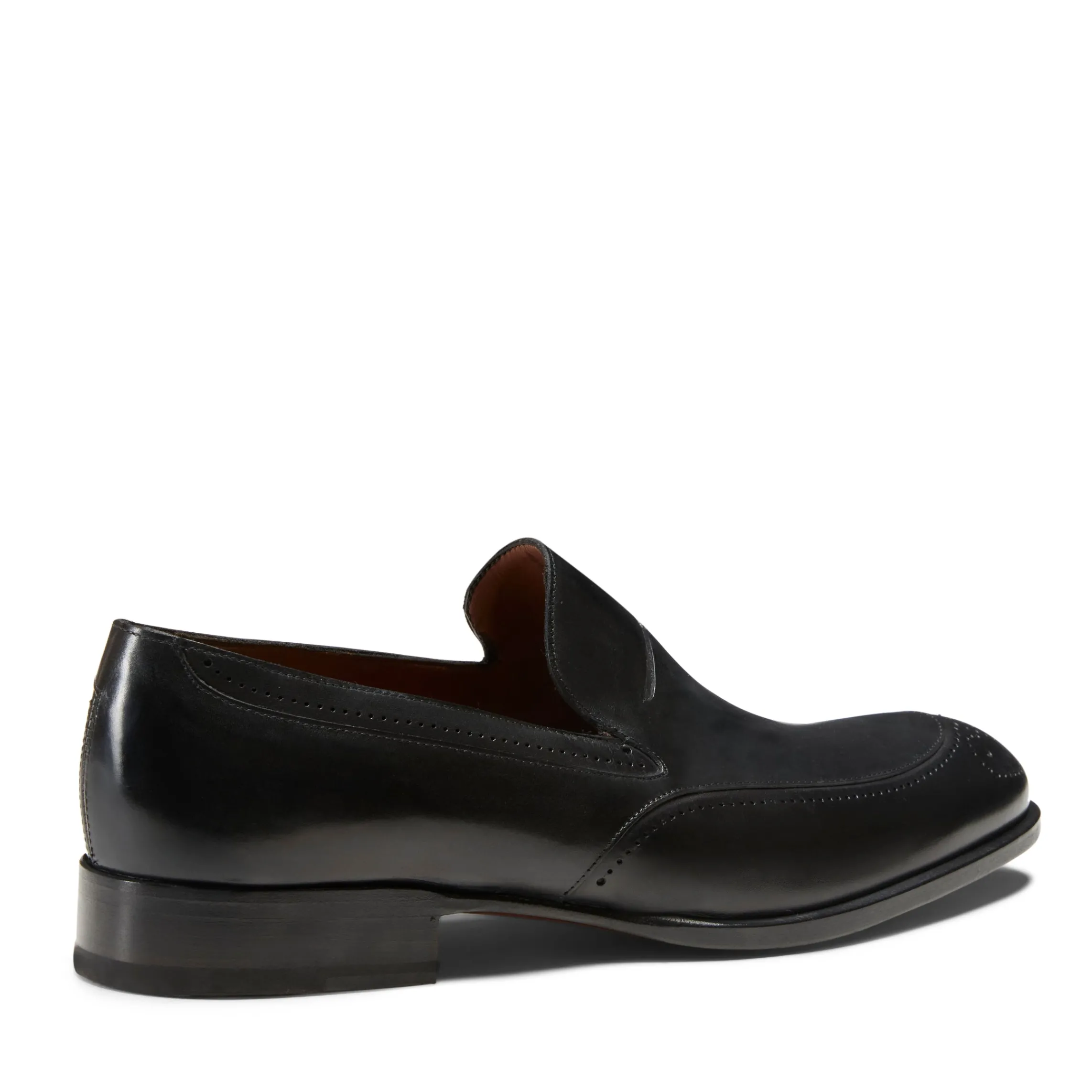 Online Fratelli Rossetti Leather And Suede Loafer | Black