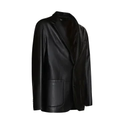 Outlet Fratelli Rossetti Nappa Leather Blazer | Black