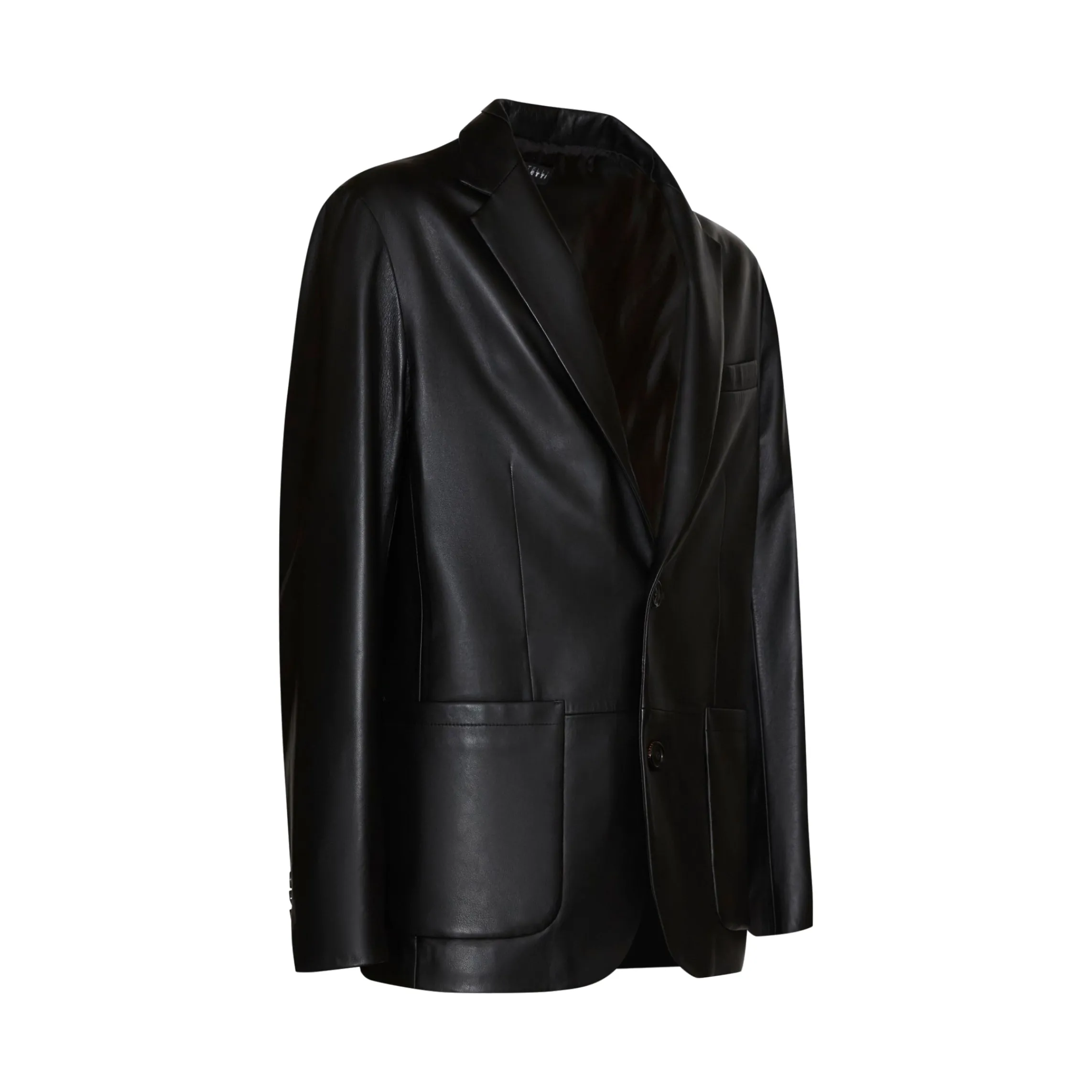 Outlet Fratelli Rossetti Nappa Leather Blazer | Black