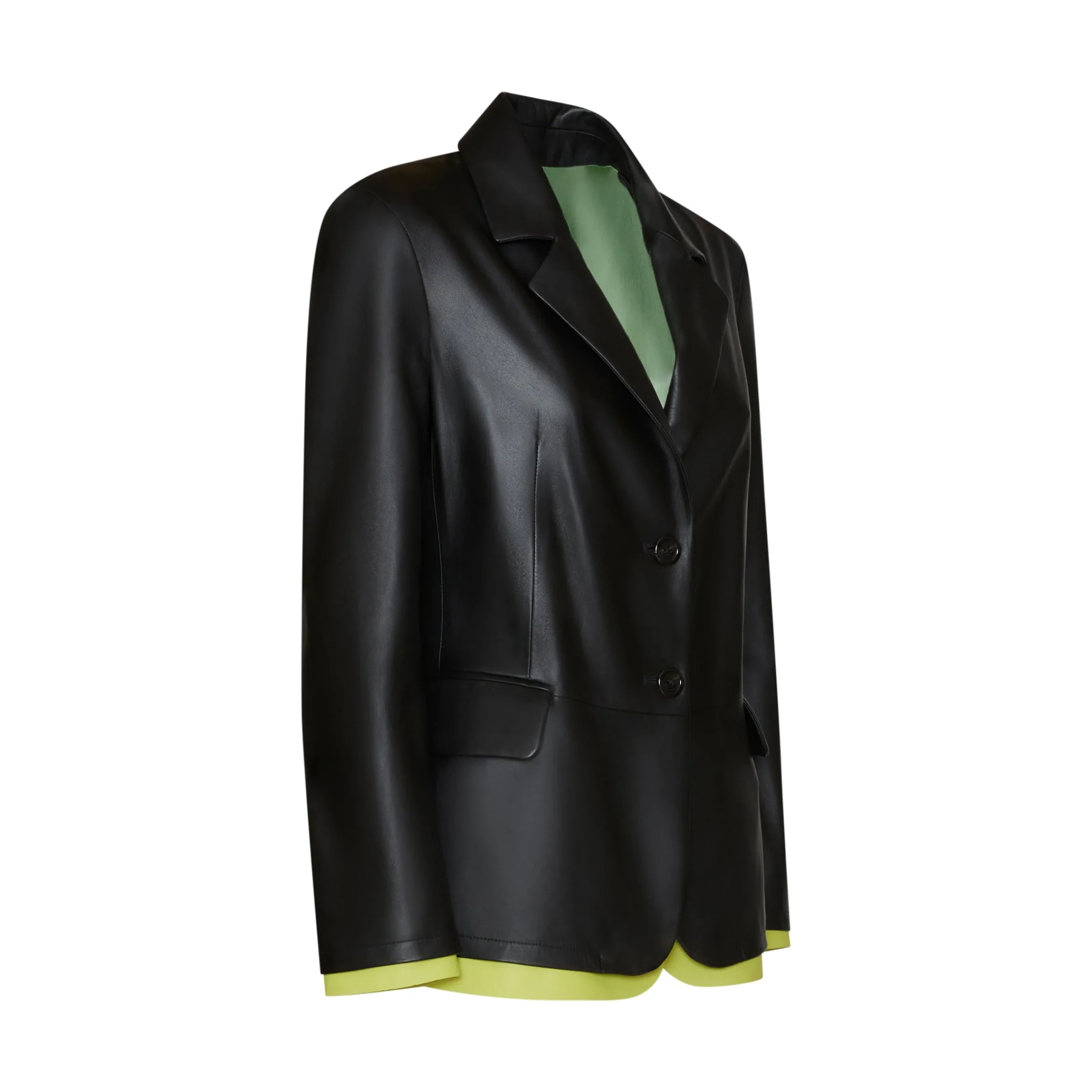 Clearance Fratelli Rossetti Nappa Leather Blazer With Contrasting Edging | Black