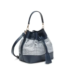 Shop Fratelli Rossetti Blue Bucket Bag | Navy