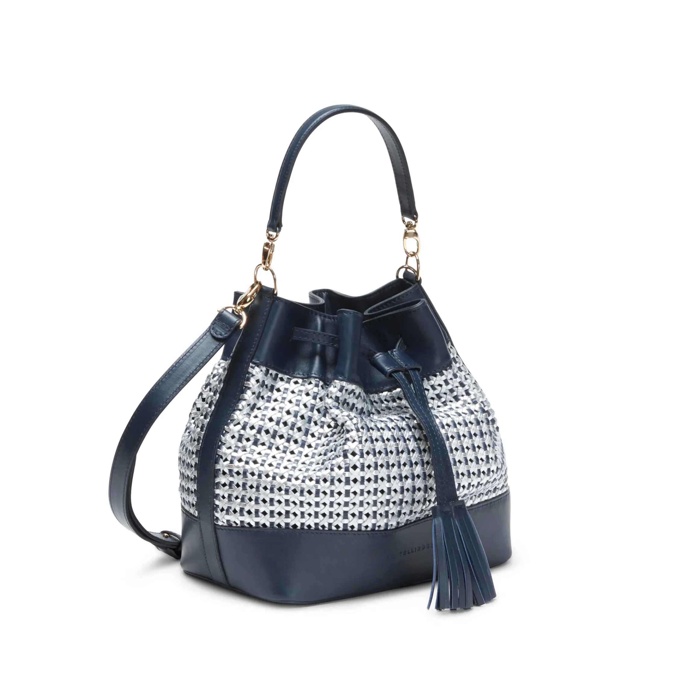 Shop Fratelli Rossetti Blue Bucket Bag | Navy