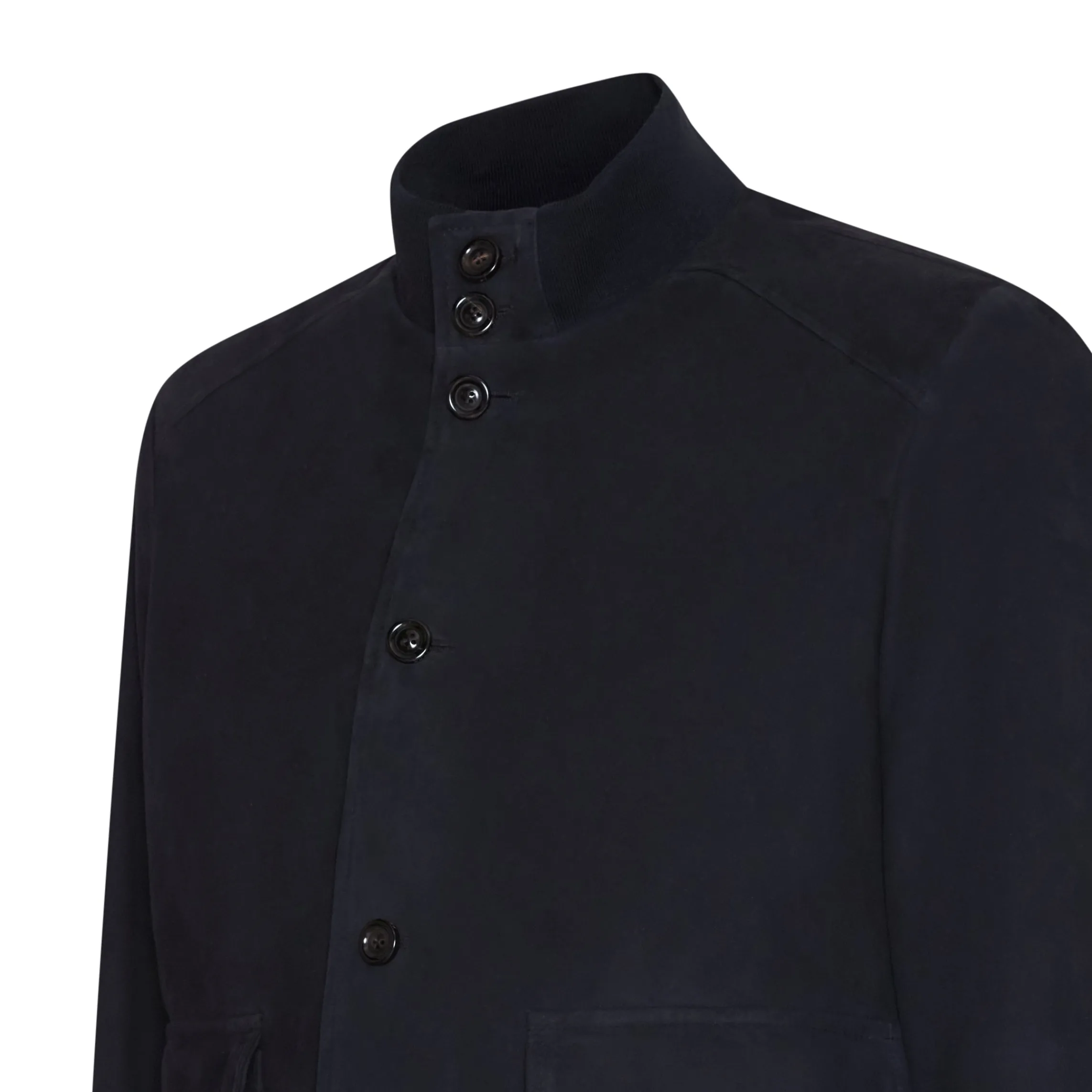 Outlet Fratelli Rossetti Blue Suede Jacket | Navy blue