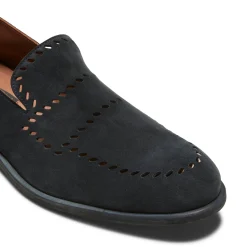Online Fratelli Rossetti Blue Woven Suede Slippers | Navy blue