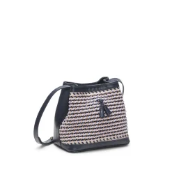 Hot Fratelli Rossetti Borsa In Pelle Blu/lilla- Beige