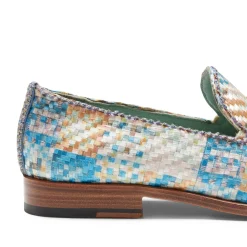 Store Fratelli Rossetti Brera Loafer In Embroidered Fabric | Light blue