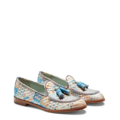 Discount Fratelli Rossetti Brera Loafer In Embroidered Fabric | Light blue
