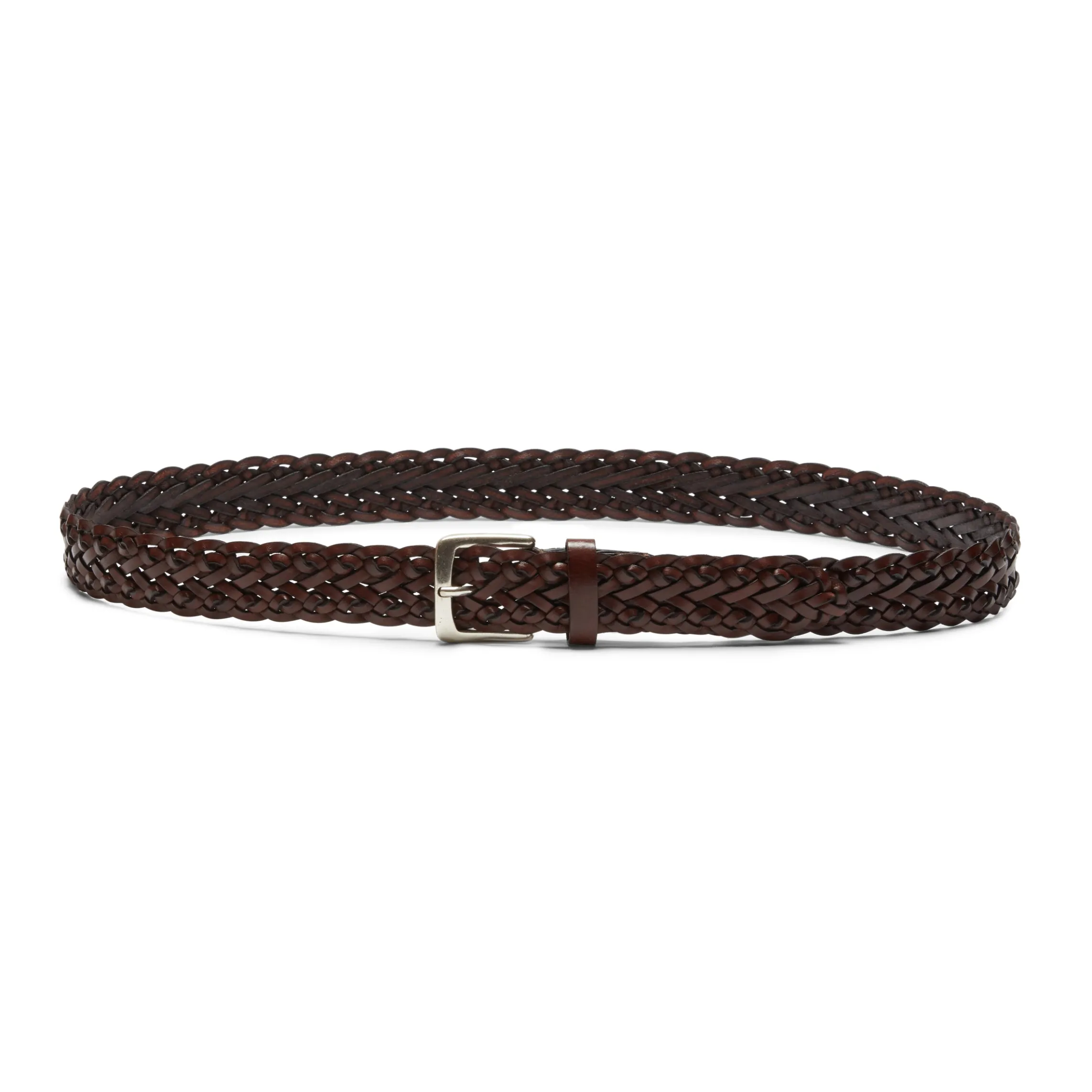 Discount Fratelli Rossetti Cintura Uomo In Pelle Intrecciata- Chestnut
