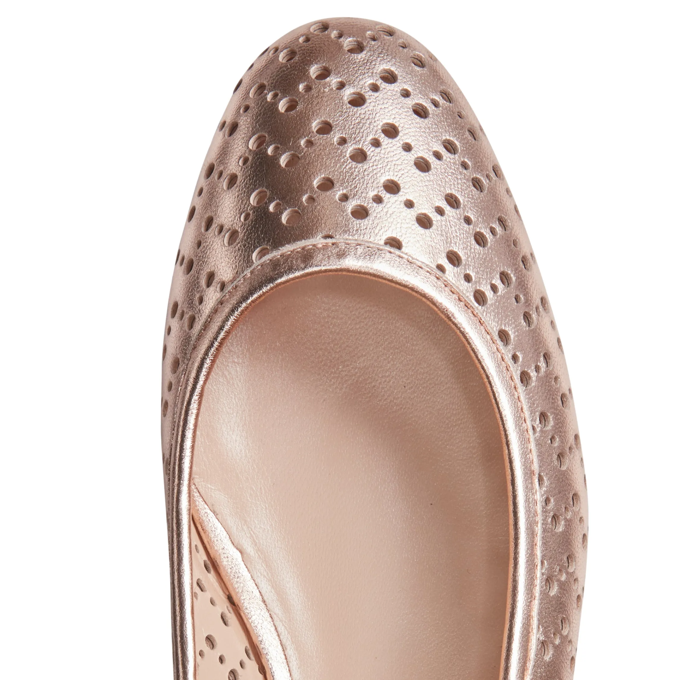 Cheap Fratelli Rossetti Gold Leather Ballet Flat | Rose gold