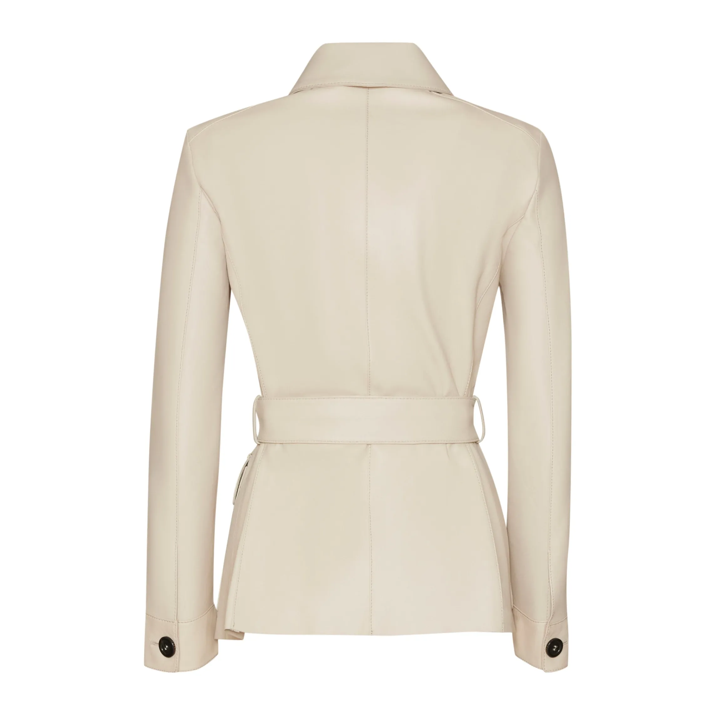 New Fratelli Rossetti Ivory Leather Safari Jacket | Avorio