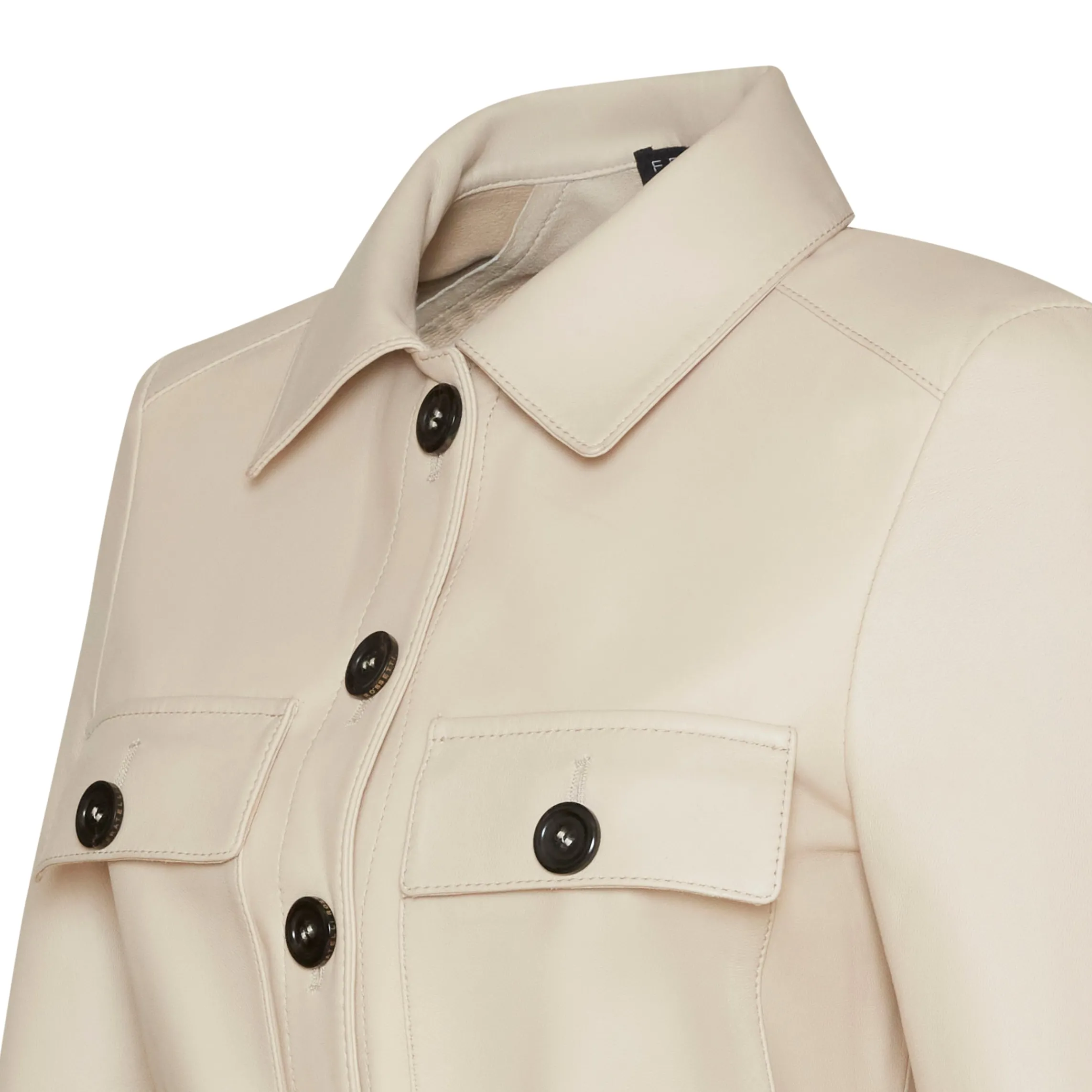 New Fratelli Rossetti Ivory Leather Safari Jacket | Avorio