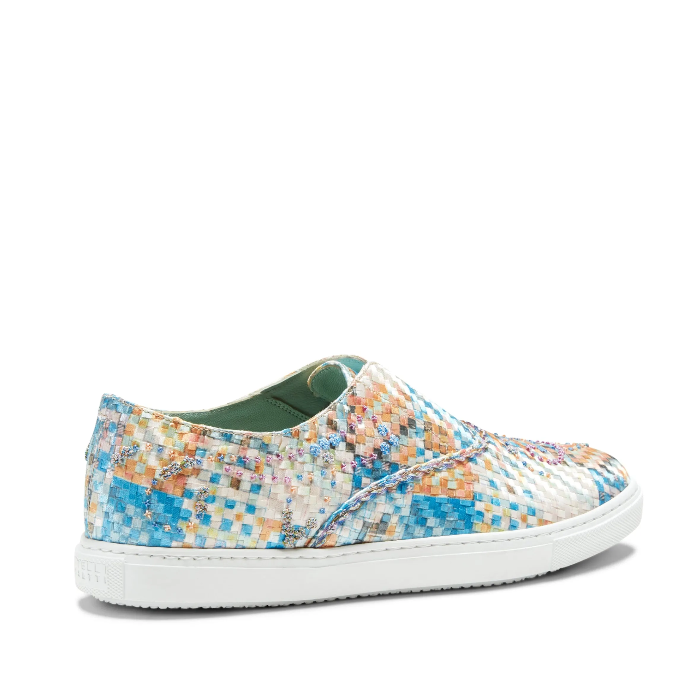 Flash Sale Fratelli Rossetti Embroidered Fabric Hobo Sport Sneakers | Light blue