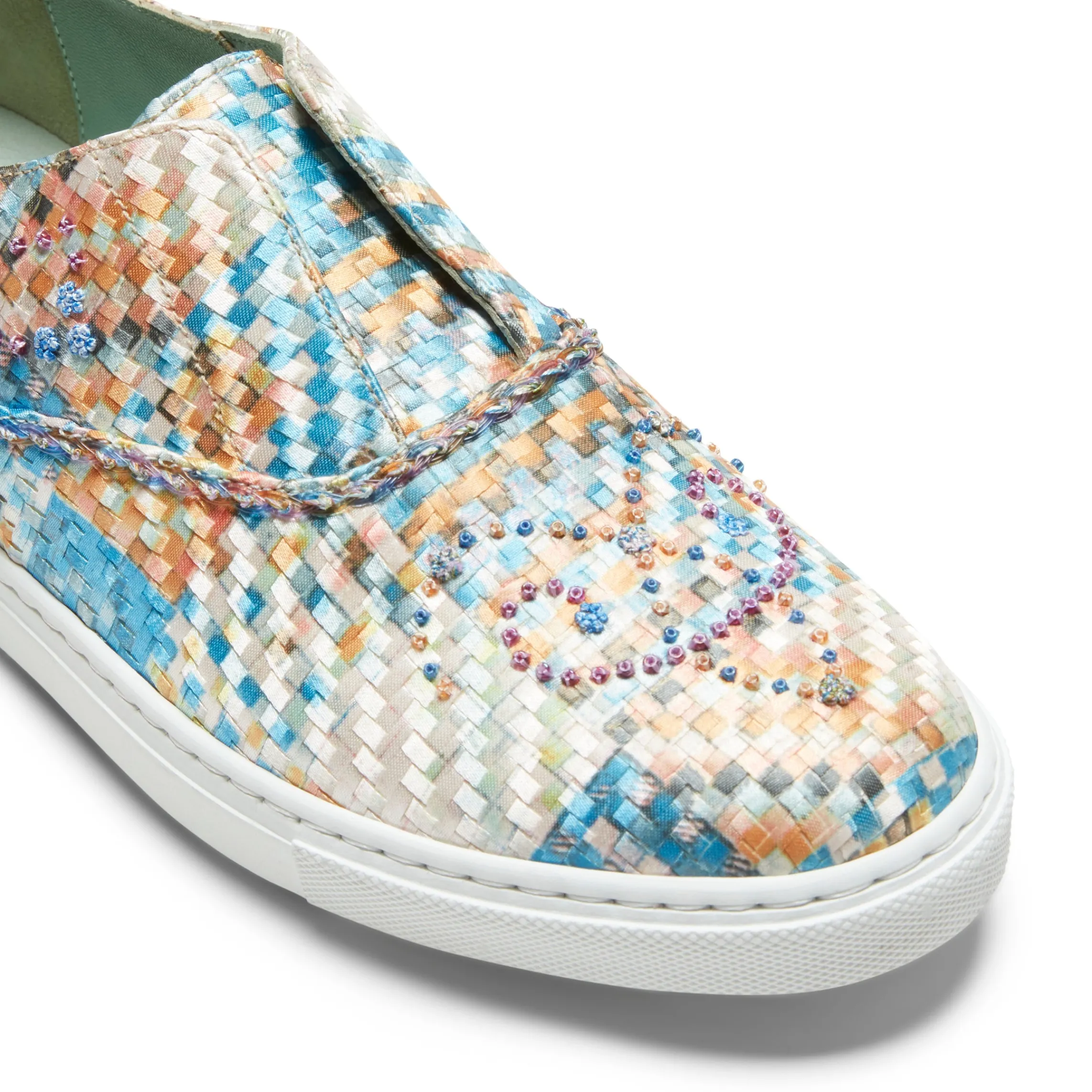 Flash Sale Fratelli Rossetti Embroidered Fabric Hobo Sport Sneakers | Light blue