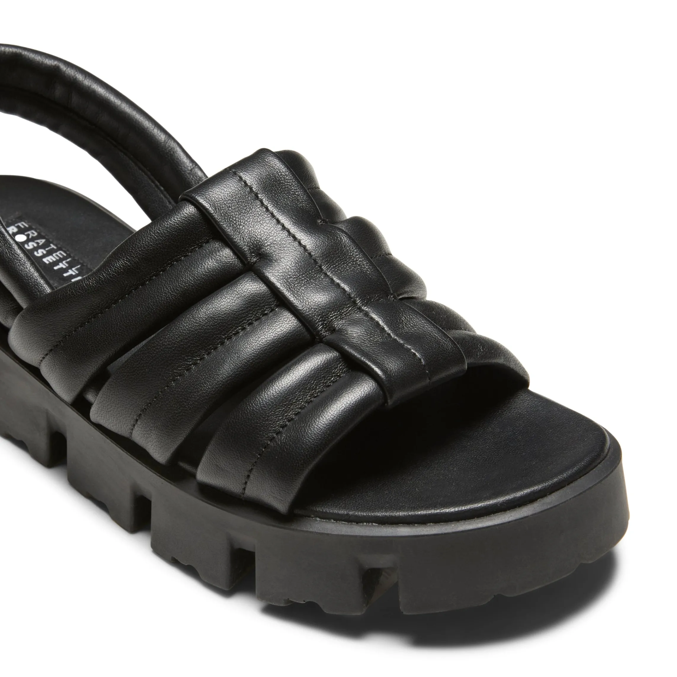 Store Fratelli Rossetti Milk-white Leather Sandal | Black