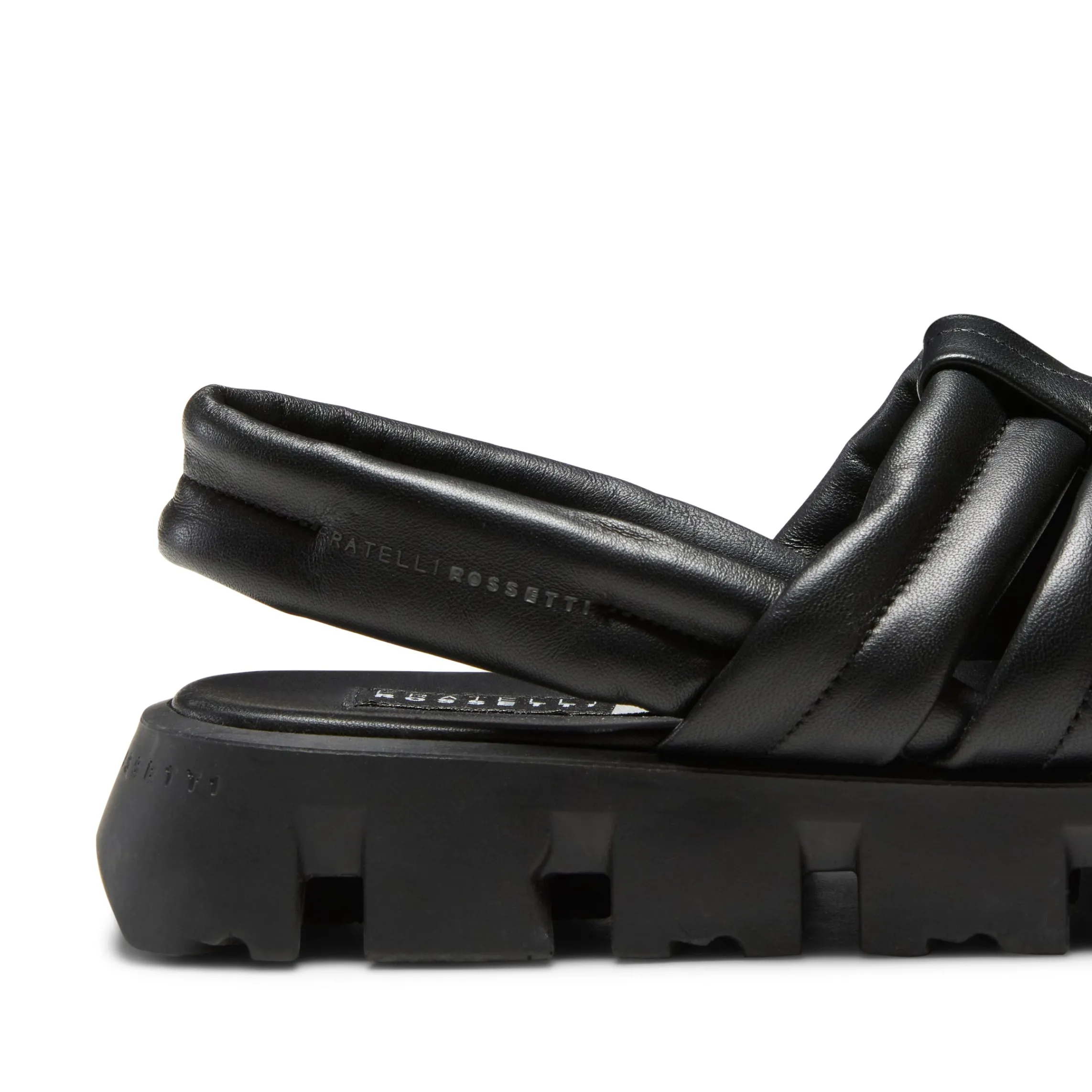 Store Fratelli Rossetti Milk-white Leather Sandal | Black