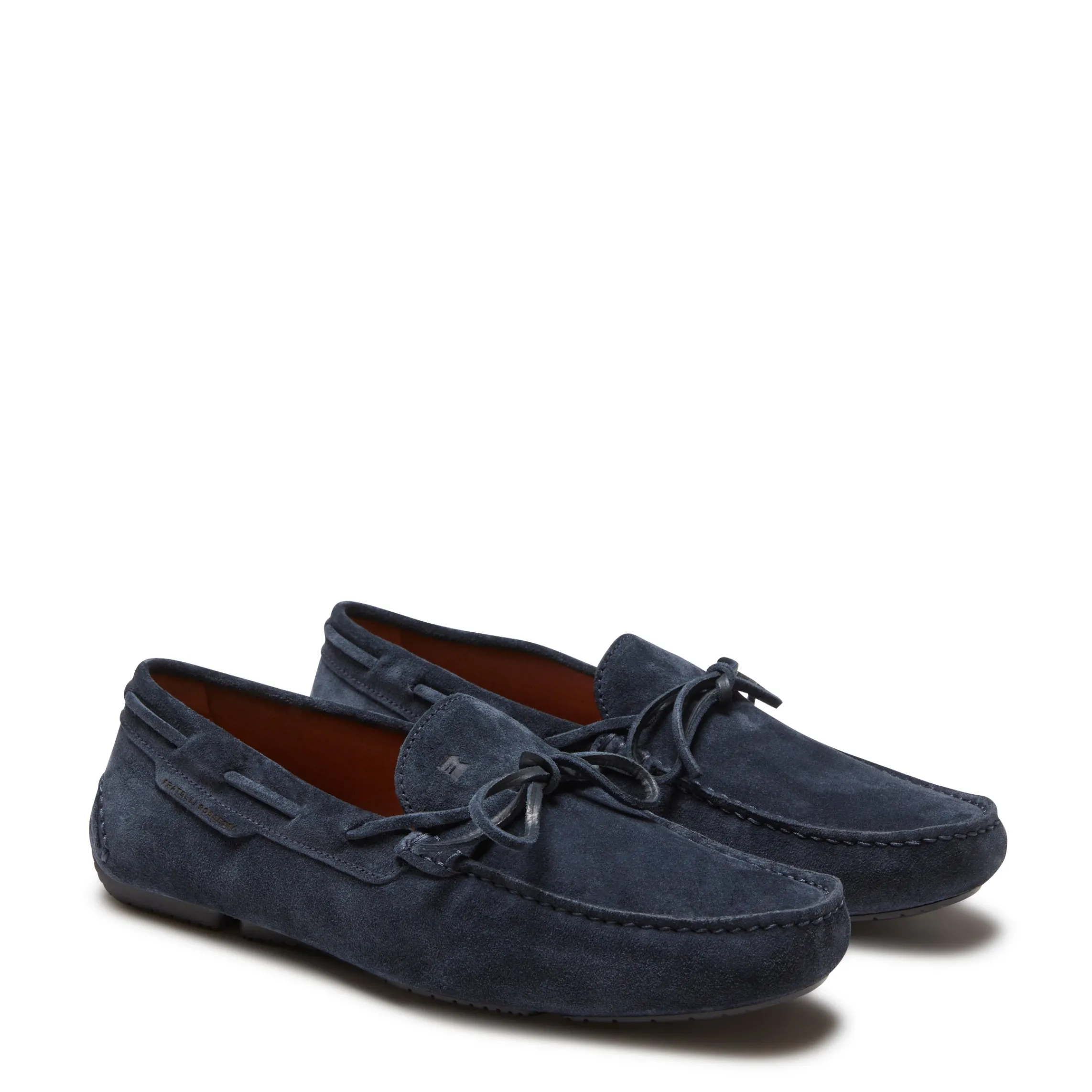 Outlet Fratelli Rossetti Mocassino Driver Uomo In Suede- Navy blue