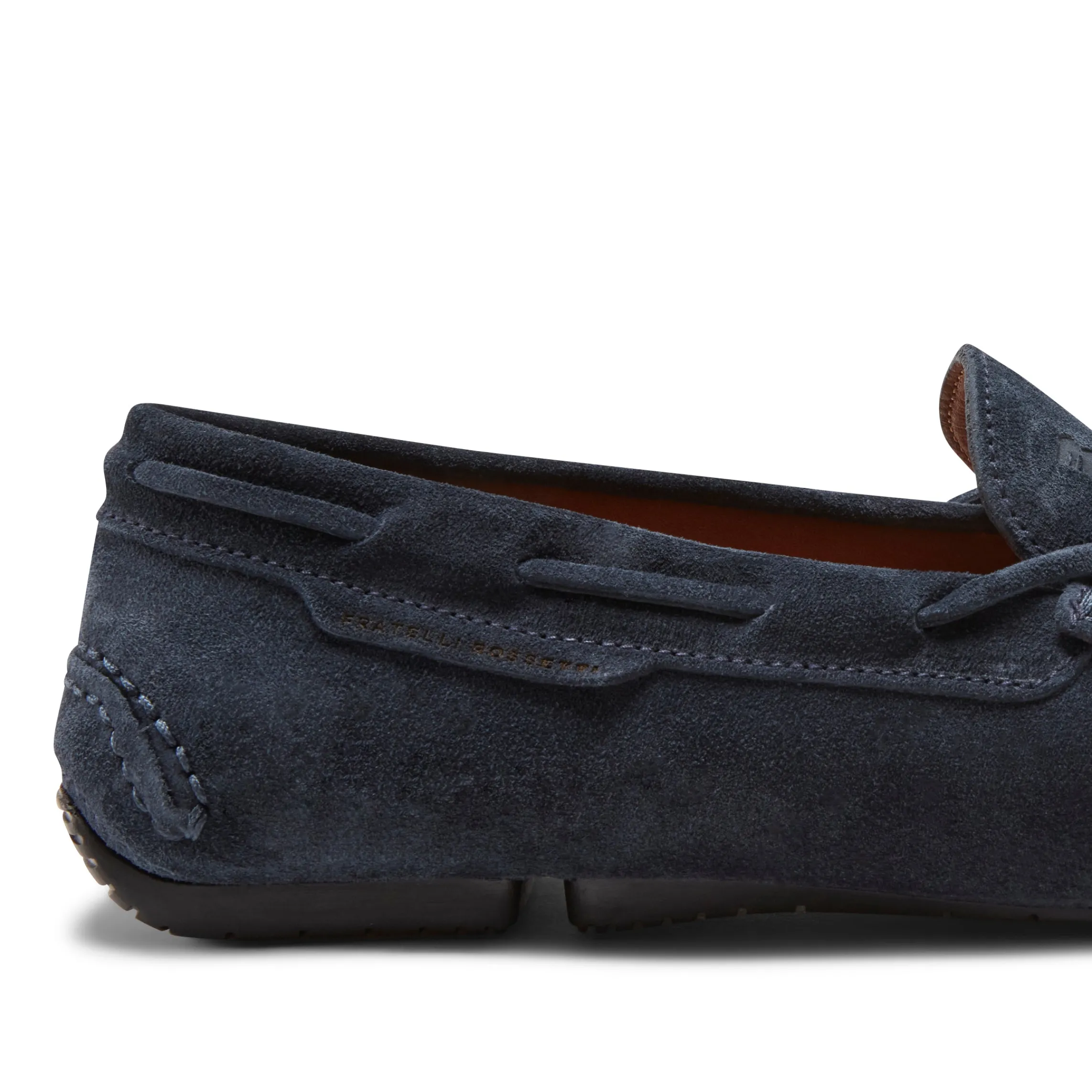 Outlet Fratelli Rossetti Mocassino Driver Uomo In Suede- Navy blue
