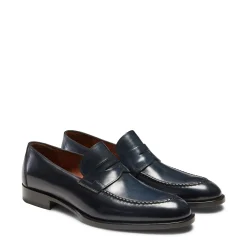 Hot Fratelli Rossetti Mocassino Fascetta In Pelle- Navy blue