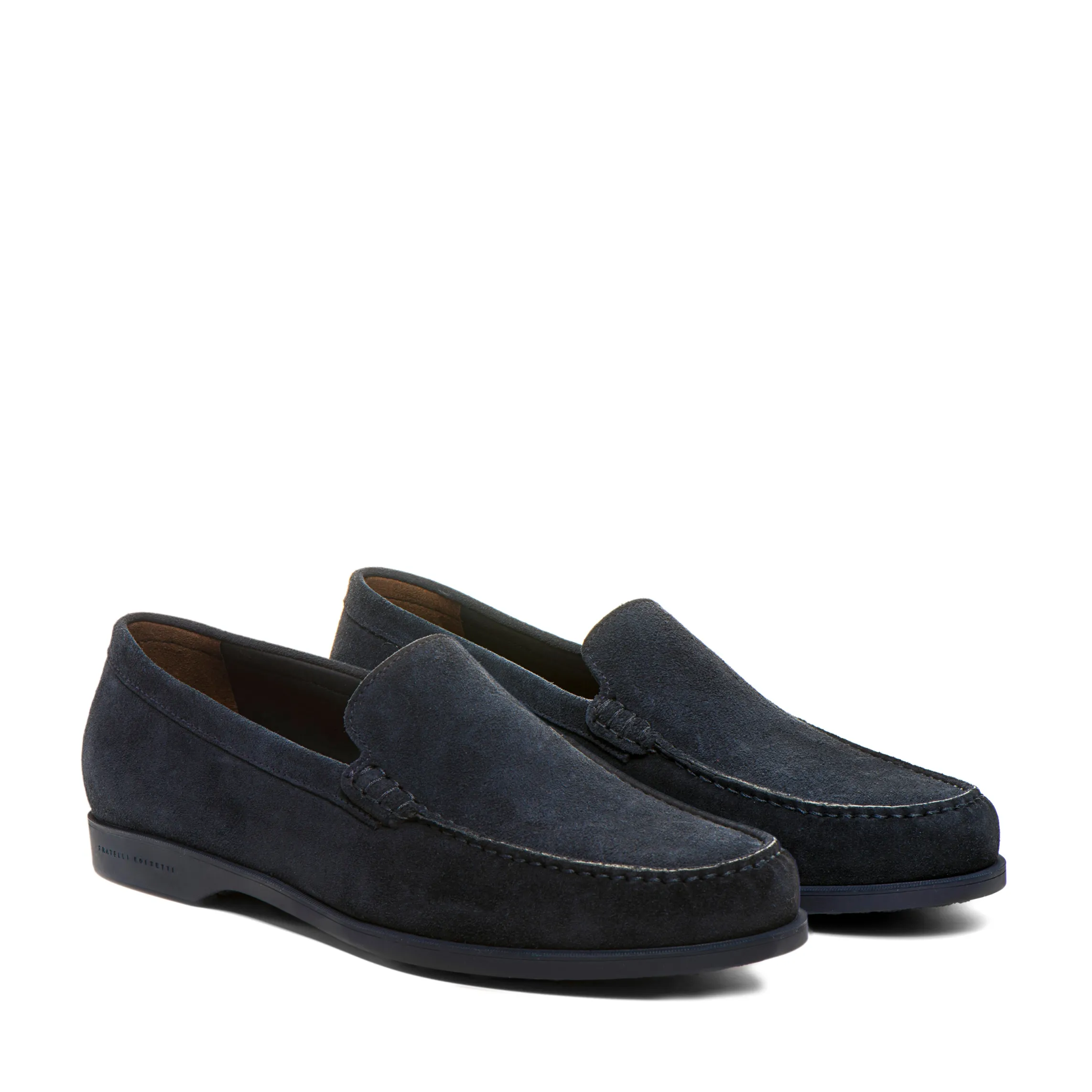 Hot Fratelli Rossetti Mocassino In Suede- Navy blue