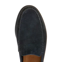 Hot Fratelli Rossetti Mocassino In Suede- Navy blue