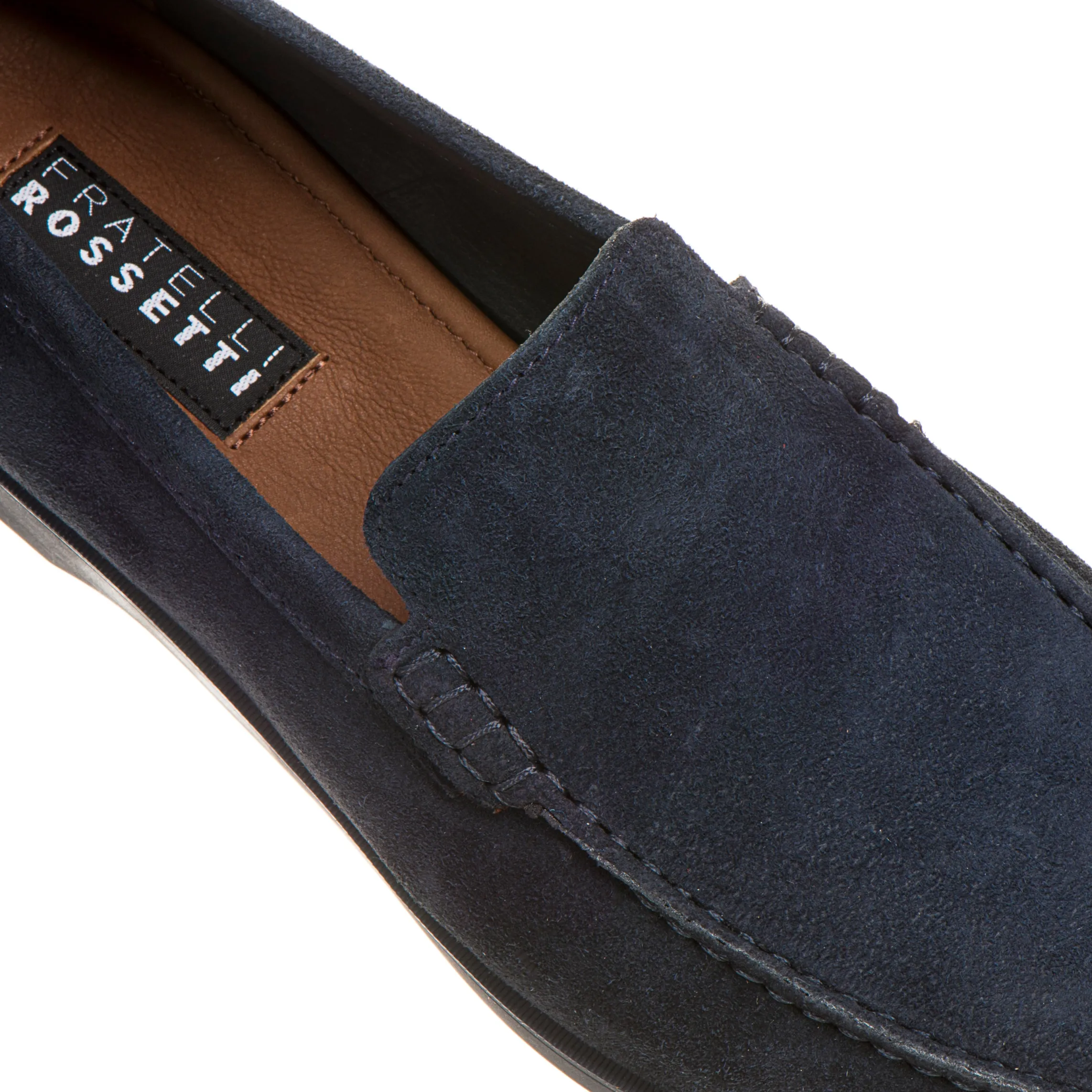 Hot Fratelli Rossetti Mocassino In Suede- Navy blue