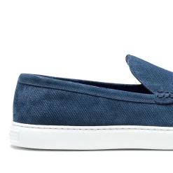 Best Fratelli Rossetti Mocassino Uomo In Suede Blu- Ocean