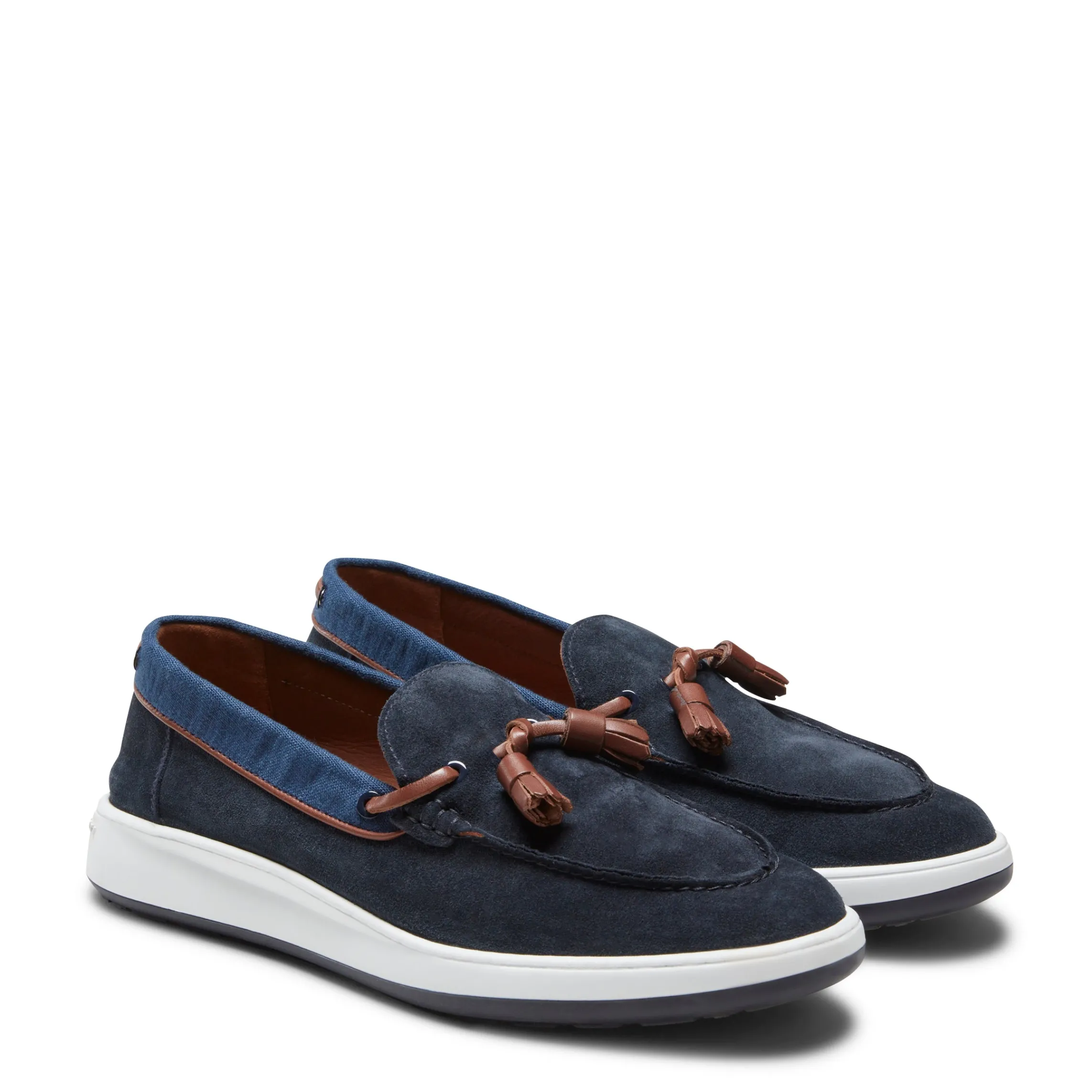 Cheap Fratelli Rossetti Mocassino Uomo In Suede- Navy blue