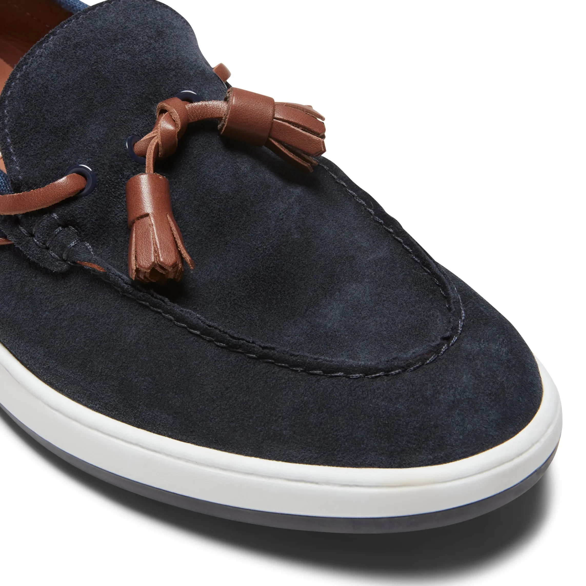 Cheap Fratelli Rossetti Mocassino Uomo In Suede- Navy blue
