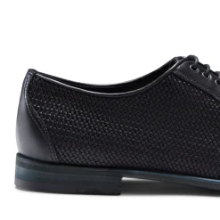 Clearance Fratelli Rossetti Woven Leather Lace-up Shoe | Navy blue