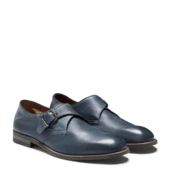 Online Fratelli Rossetti Blue Leather Double-buckle Derby Shoe | Ocean