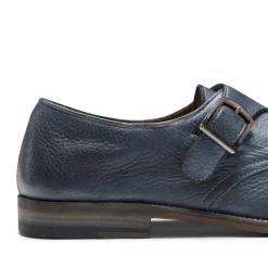 Online Fratelli Rossetti Blue Leather Double-buckle Derby Shoe | Ocean