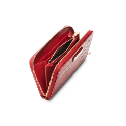 Sale Fratelli Rossetti Portafoglio Zip Around In Pelle- Cherry red