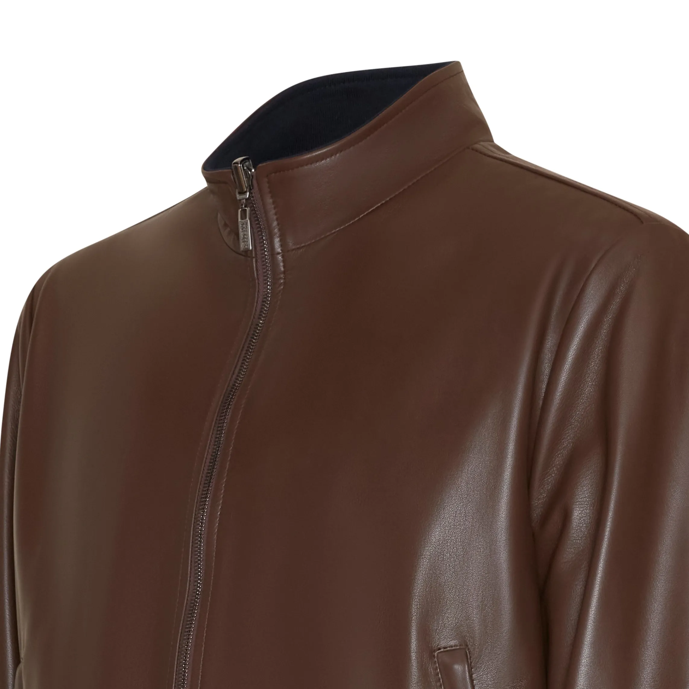 Sale Fratelli Rossetti Reversible Nappa Leather Bomber Jacket | Brown