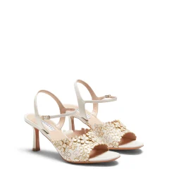 Discount Fratelli Rossetti Sandalo Donna Romantic Flower In Pelle- Ivory