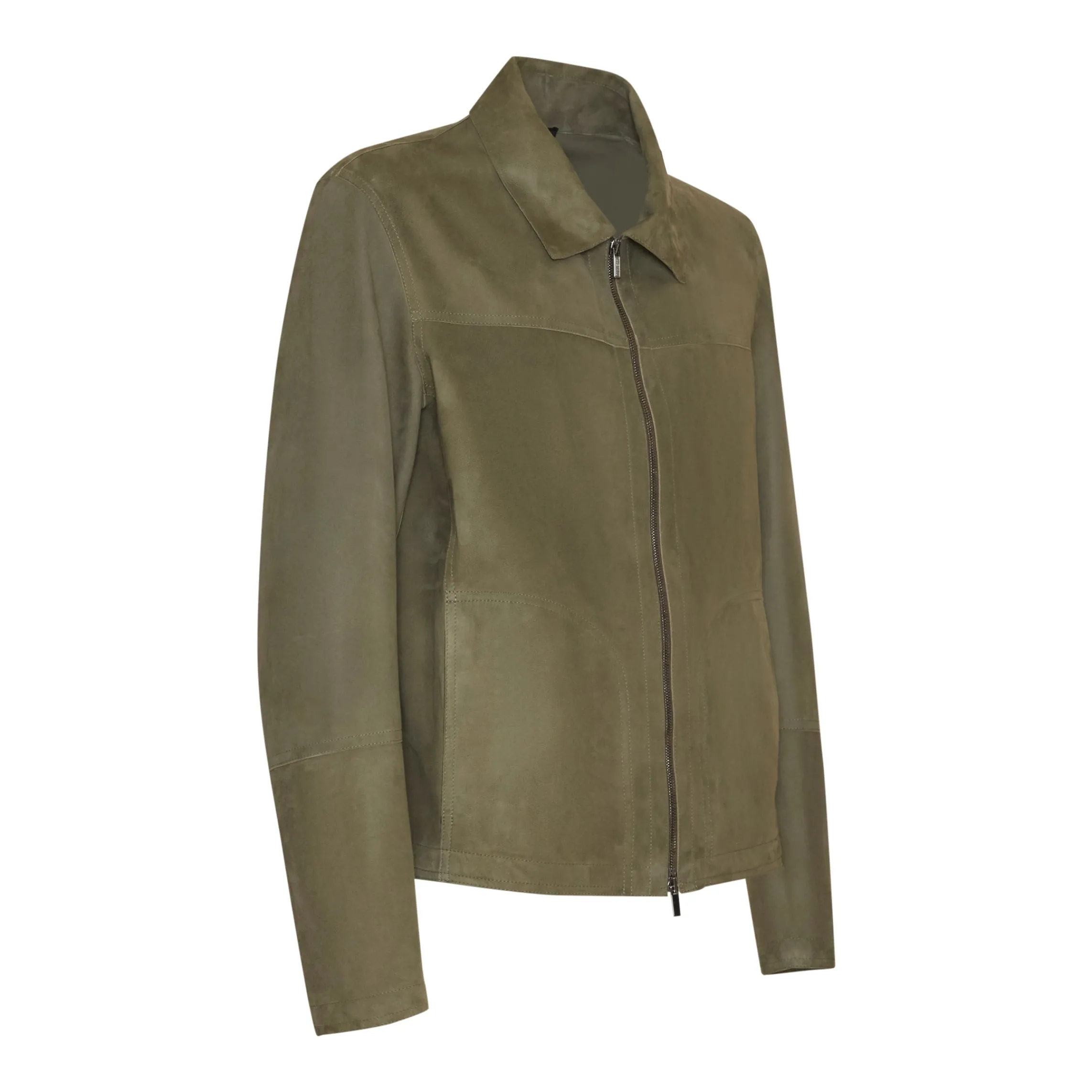 Clearance Fratelli Rossetti Green Suede Jacket | Seaweed