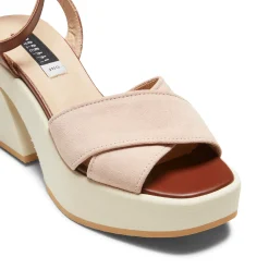Clearance Fratelli Rossetti Suede Wedge Sandal | Peach
