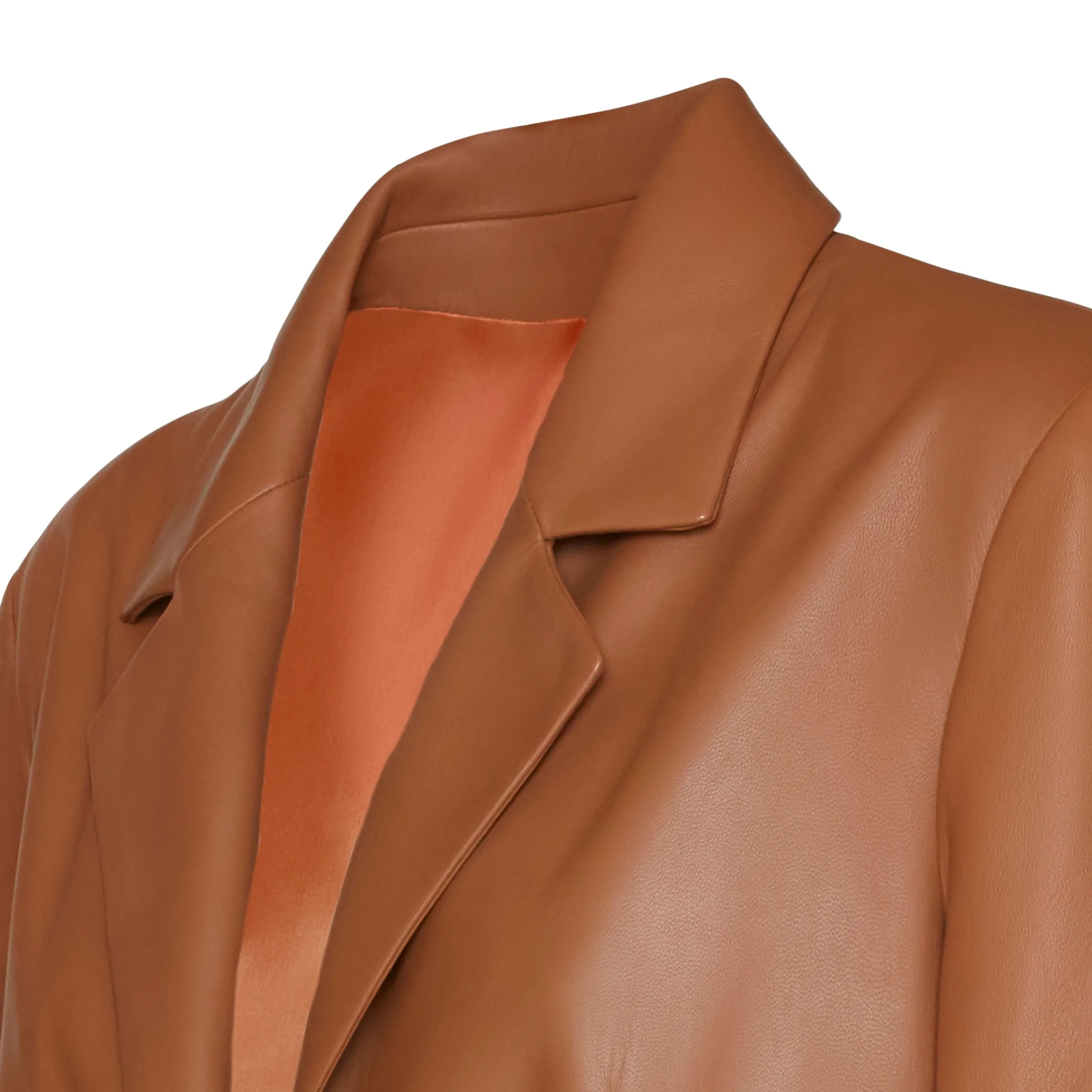 Sale Fratelli Rossetti Nappa Leather Blazer With Contrasting Edging | Tan