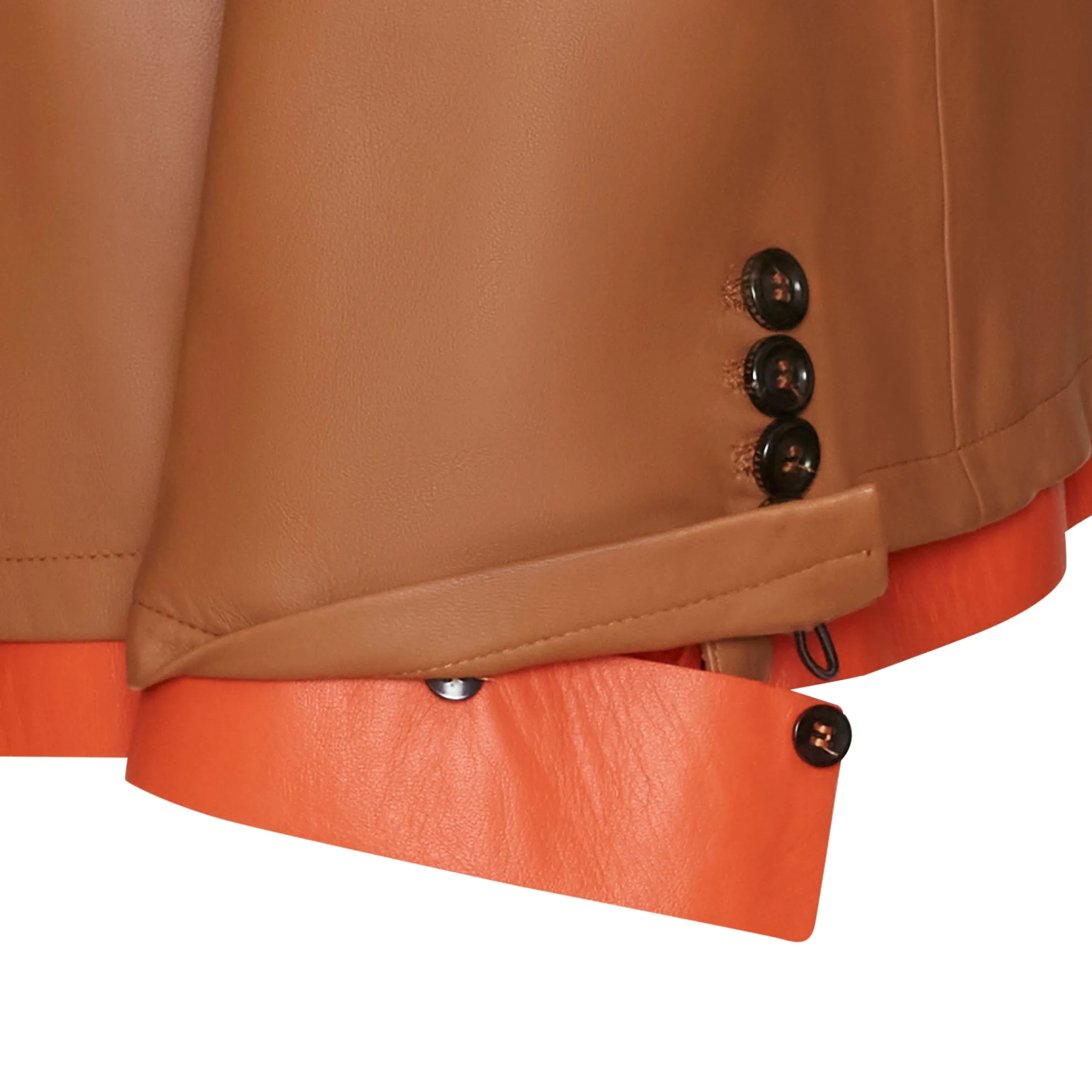 Sale Fratelli Rossetti Nappa Leather Blazer With Contrasting Edging | Tan