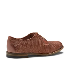 Cheap Fratelli Rossetti Woven Leather Lace-up Shoe | Tobacco Brown