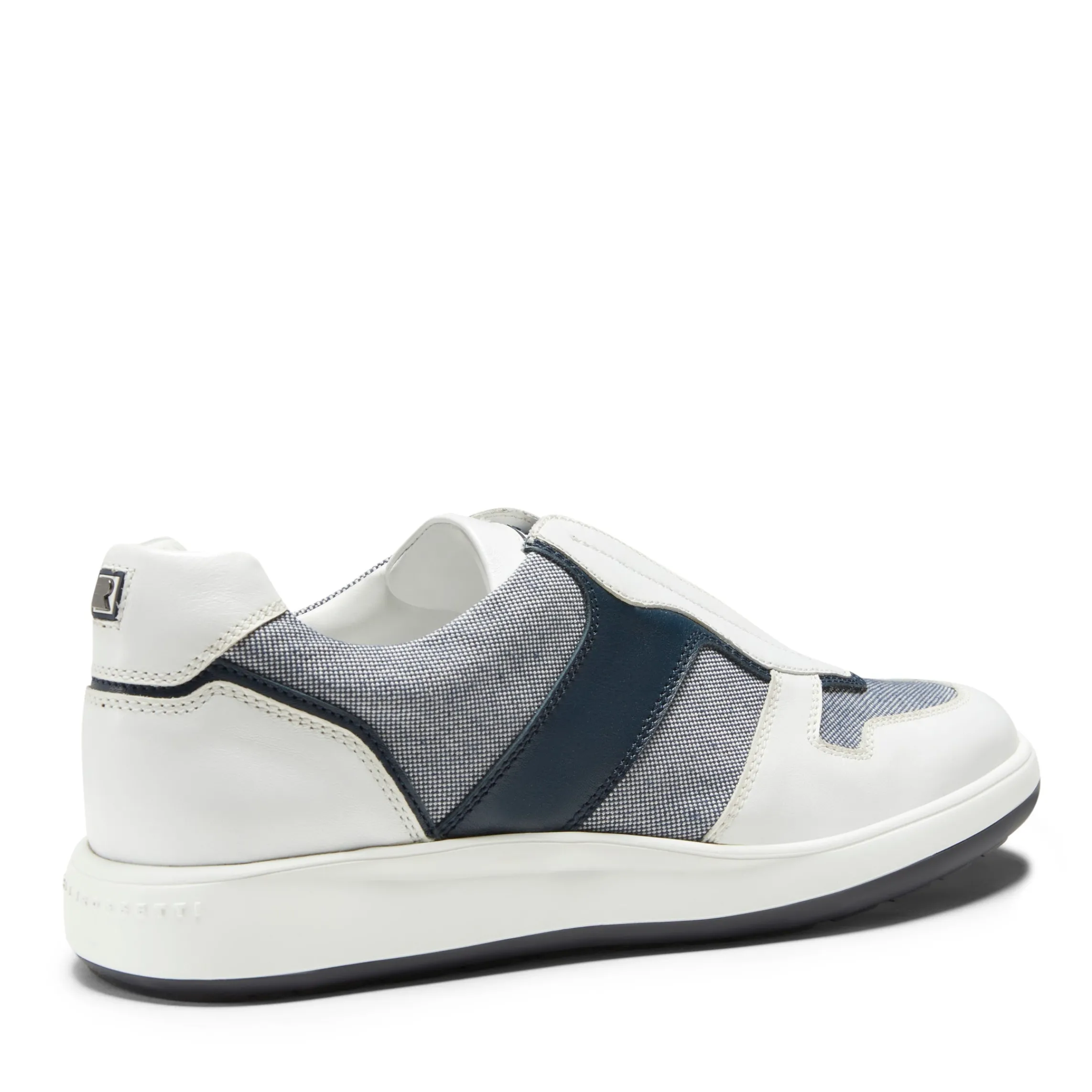 Clearance Fratelli Rossetti And Blue Leather And Fabric Sneakers | White