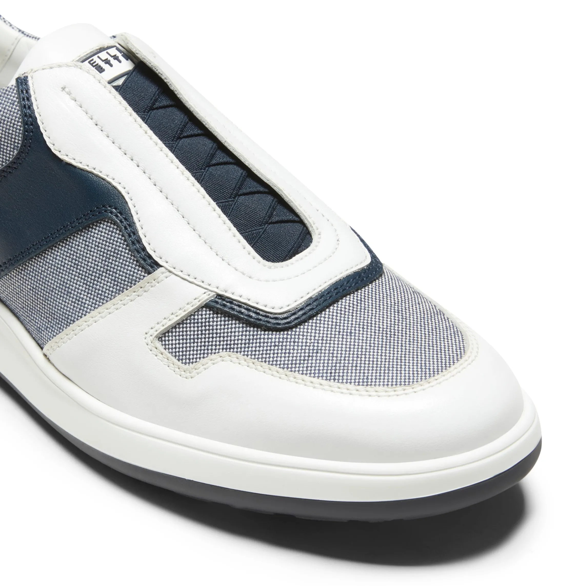 Clearance Fratelli Rossetti And Blue Leather And Fabric Sneakers | White