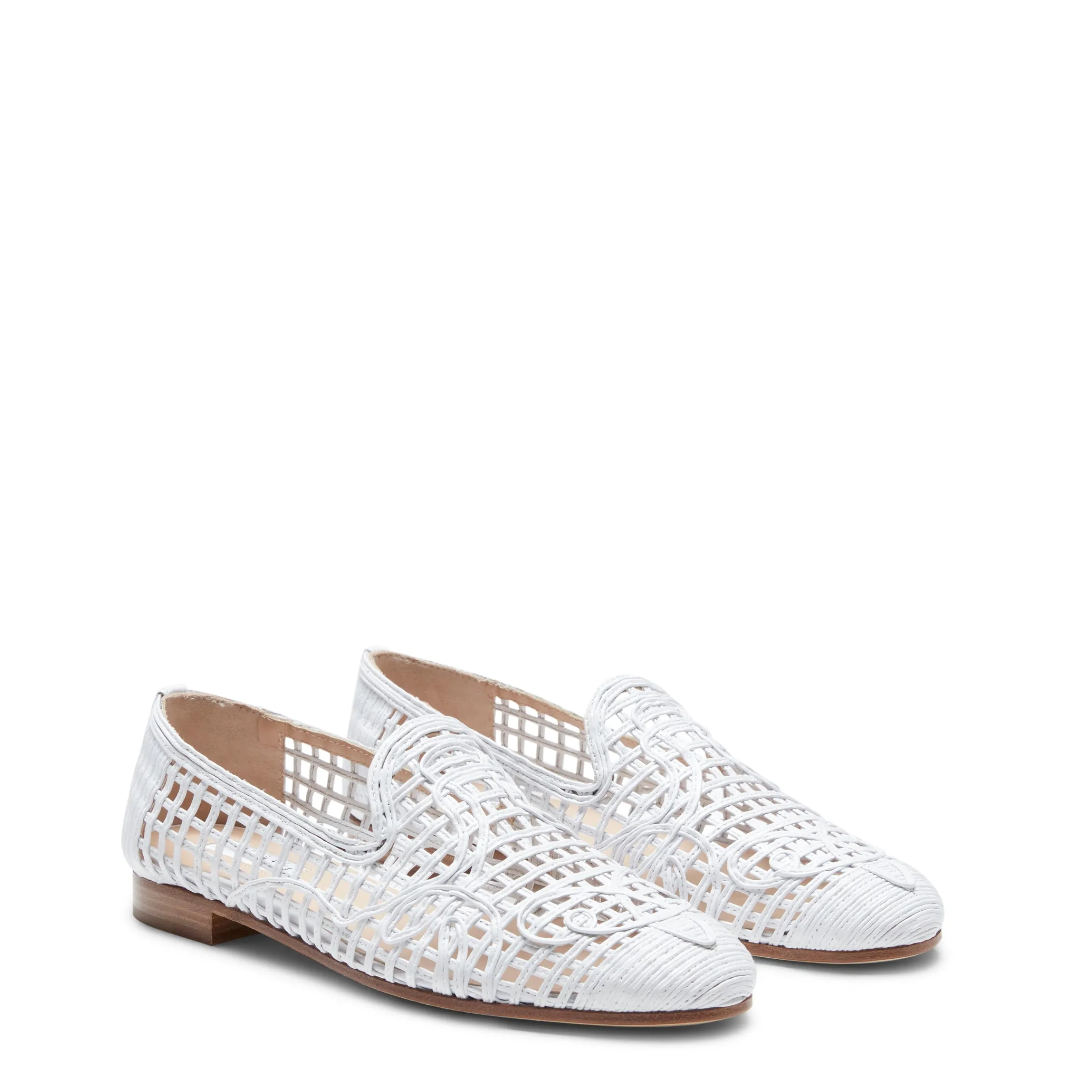 Clearance Fratelli Rossetti Woven Slipper | White