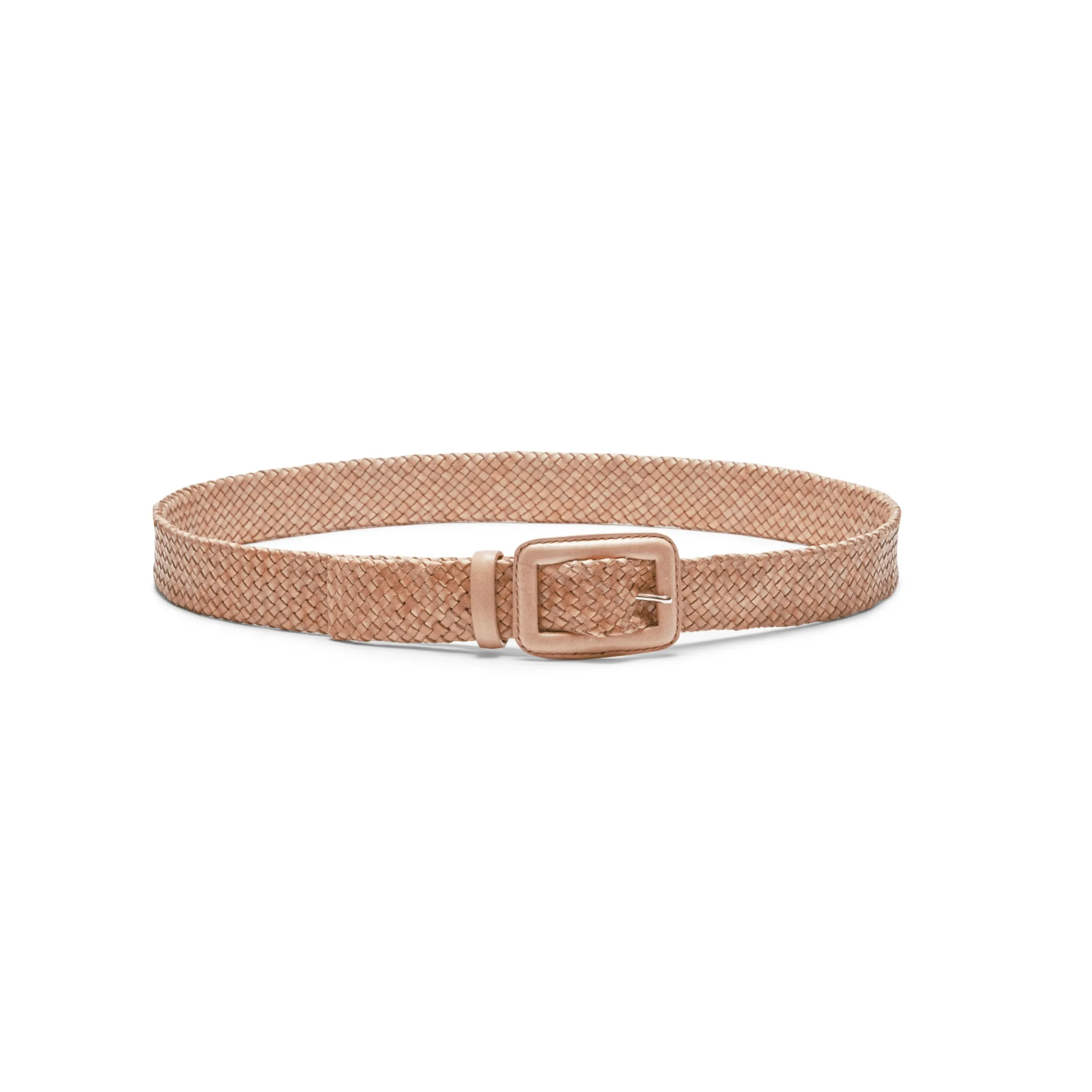Shop Fratelli Rossetti Women's Woven Leather Belt | Powder pink